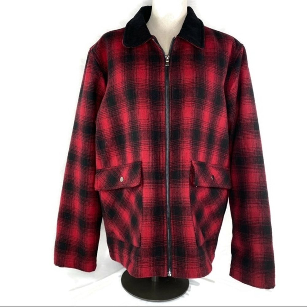 Bleecker & broad Buffalo Print Quilted Barn Coat L